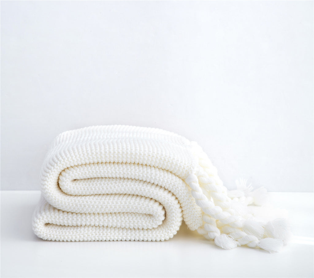 Knitted Tassel Sofa Blanket
