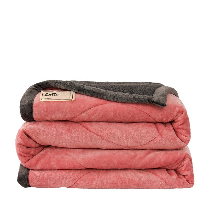 Soft Three-Layer Fleece Blanket for Winter