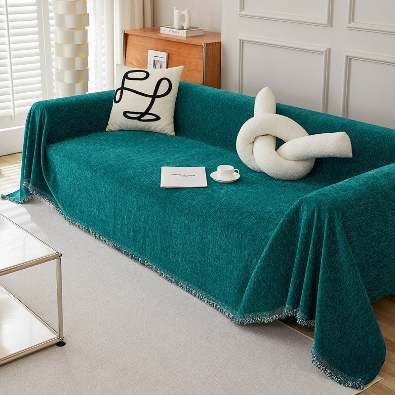 Solid Color Chenille Sofa Towel Foreign Trade Sofa Cover Cloth Sofa Cushion Cover Sofa Cover Modern Simple Sofa Cover