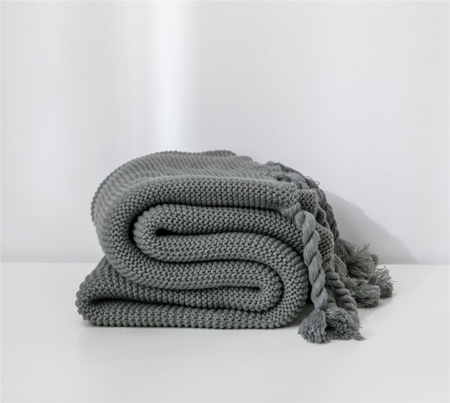 Knitted Tassel Sofa Blanket