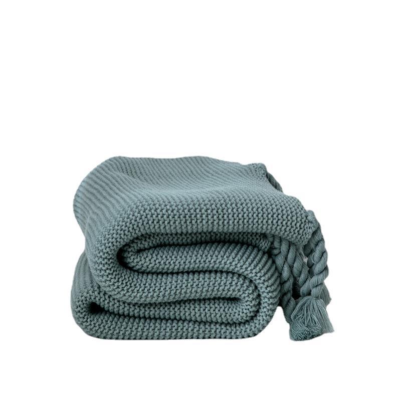 Knitted Tassel Sofa Blanket