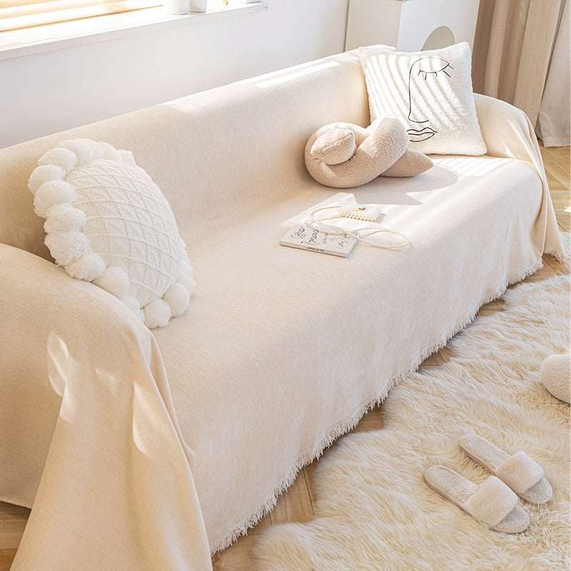 Solid Color Chenille Sofa Towel Foreign Trade Sofa Cover Cloth Sofa Cushion Cover Sofa Cover Modern Simple Sofa Cover