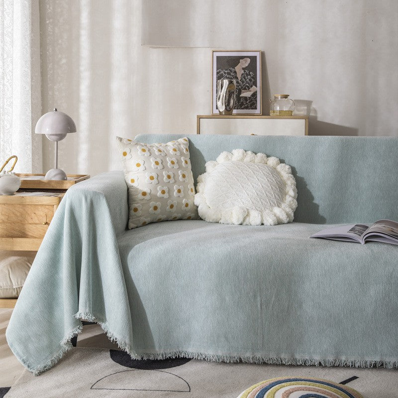 Solid Color Chenille Sofa Towel Foreign Trade Sofa Cover Cloth Sofa Cushion Cover Sofa Cover Modern Simple Sofa Cover