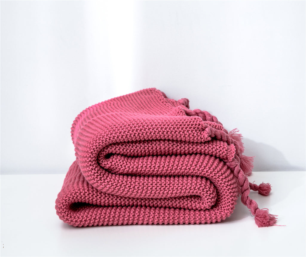 Knitted Tassel Sofa Blanket